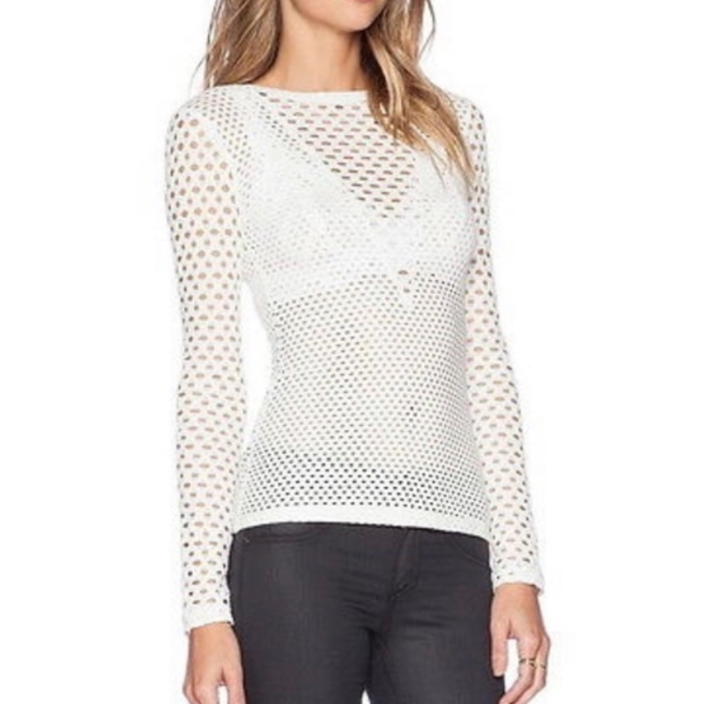 BCBG White Elain Top XS